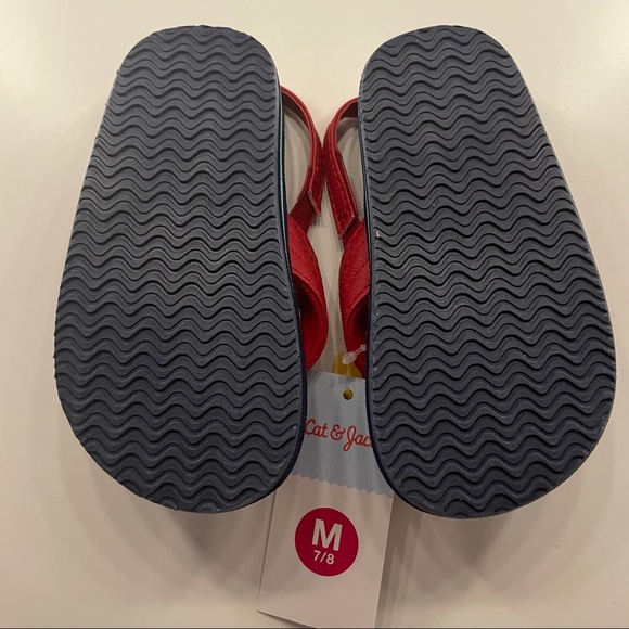 NWT Toddler Flip Flops Red Navy size Medium 7 8 - Picture 3 of 3